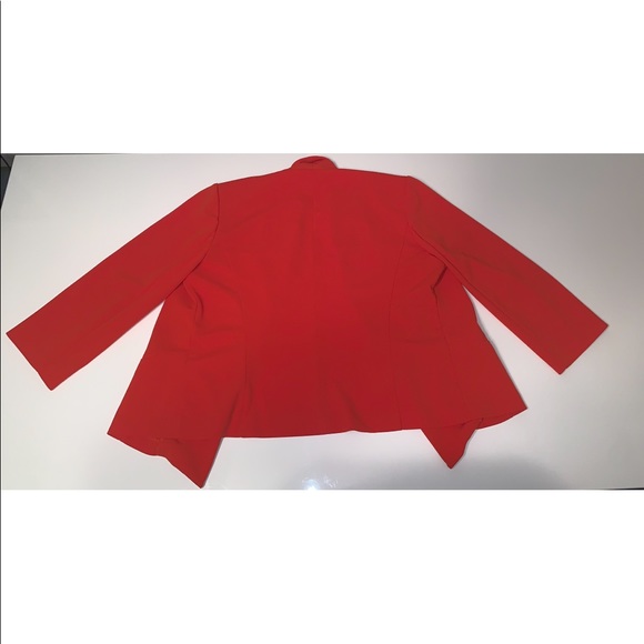 Anne Klein | Large Buttonless Petite Orange Blazer - Picture 2 of 7